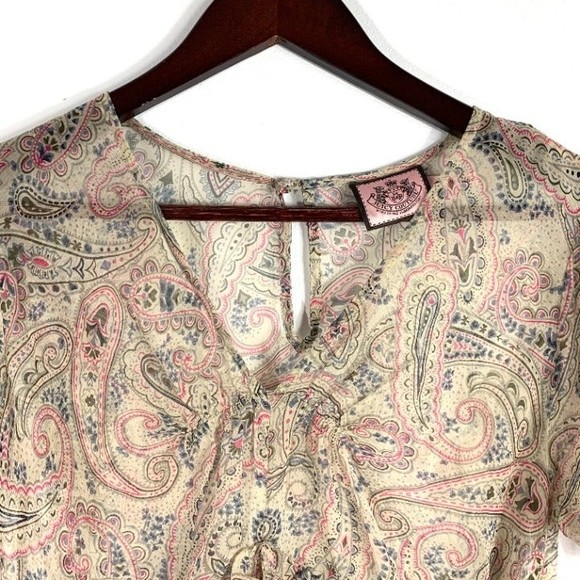 Y2k Juicy Couture Sheer Ruffle Mini Dress - Picture 6 of 12